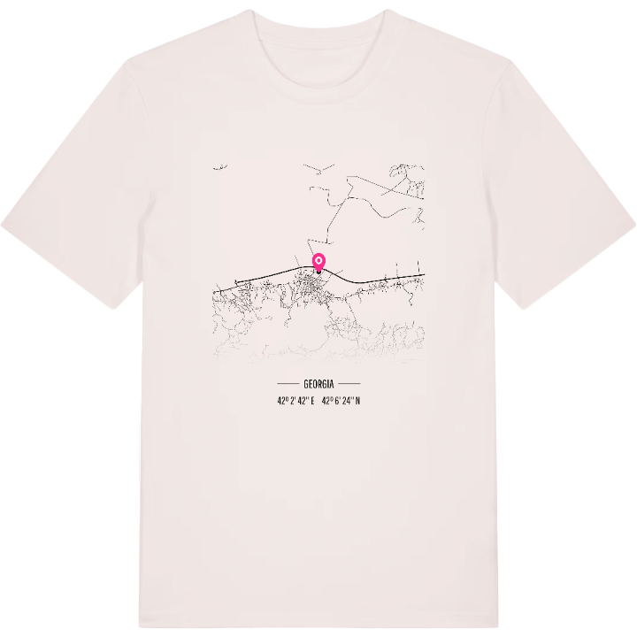 ქალაქი ლანჩხუთი kort T-shirt – t-shirt fra PinShirt