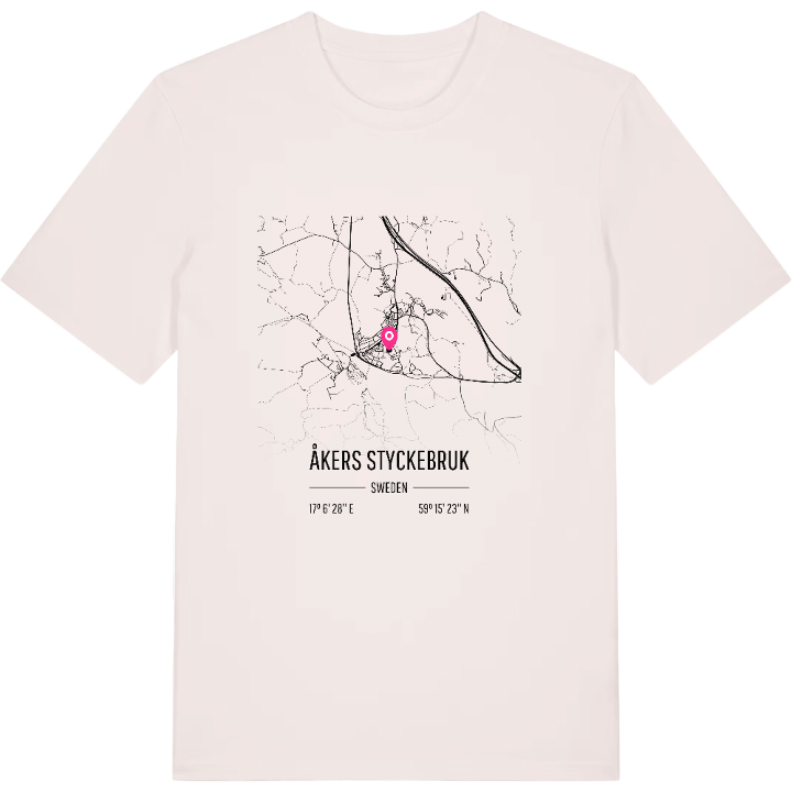 Åkers styckebruk kort T-shirt – t-shirt fra PinShirt