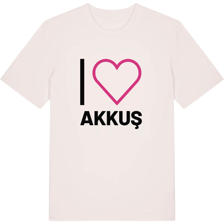 Jeg elsker Akkuş T-shirt stort tryk – t-shirt fra PinShirt