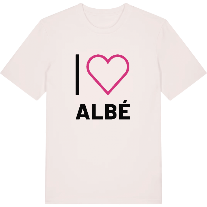 Jeg elsker Albé T-shirt stort tryk – t-shirt fra PinShirt