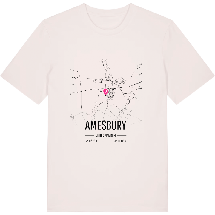 Amesbury kort T-shirt – t-shirt fra PinShirt