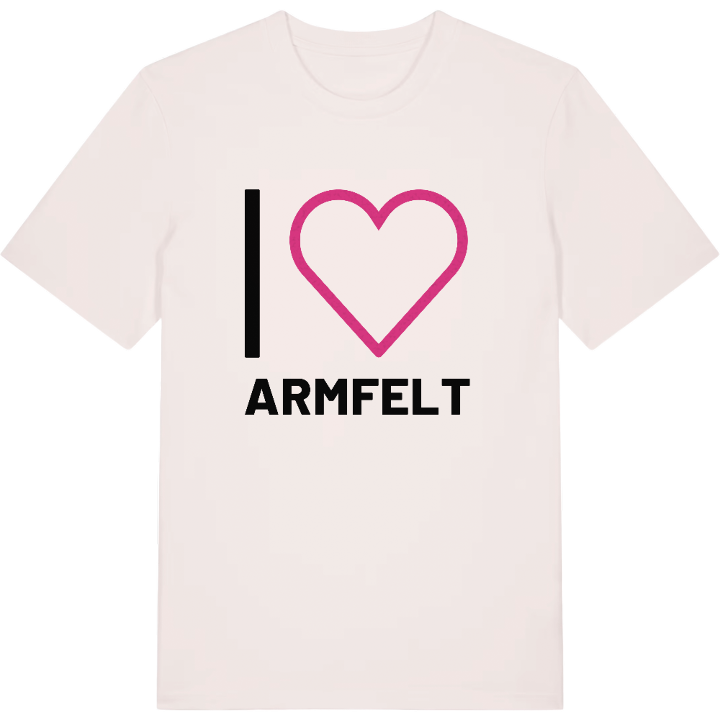 Jeg elsker Armfelt T-shirt stort tryk – t-shirt fra PinShirt
