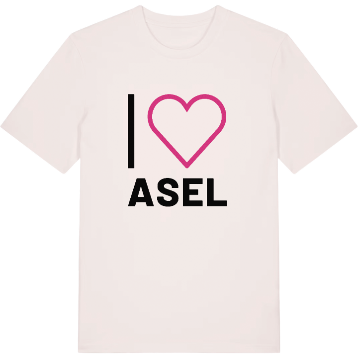 Jeg elsker Asel T-shirt stort tryk – t-shirt fra PinShirt