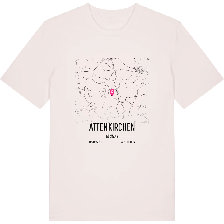 Attenkirchen kort T-shirt – t-shirt fra PinShirt