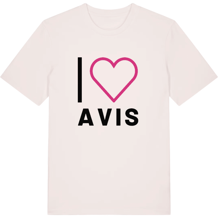 Jeg elsker Avis T-shirt stort tryk – t-shirt fra PinShirt