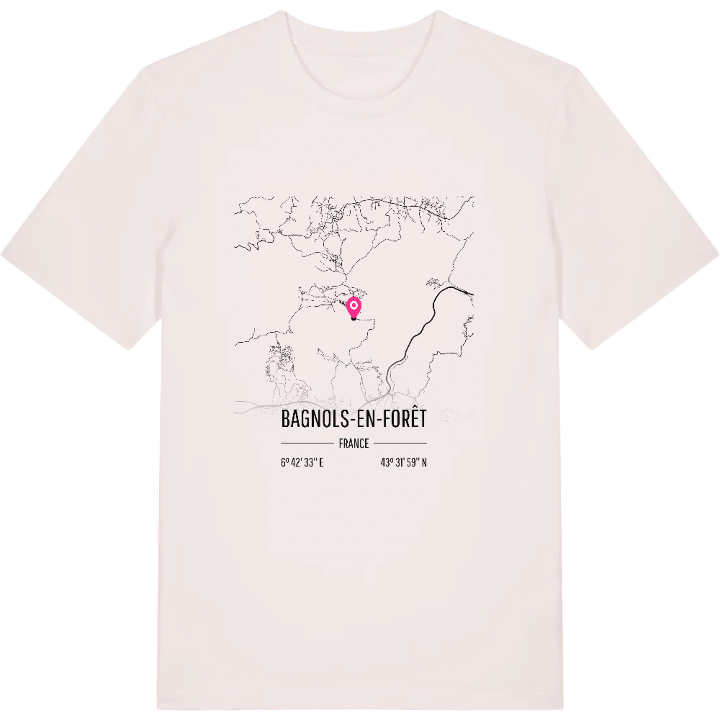 Bagnols-en-Forêt kort t-shirt – t-shirt fra PinShirt