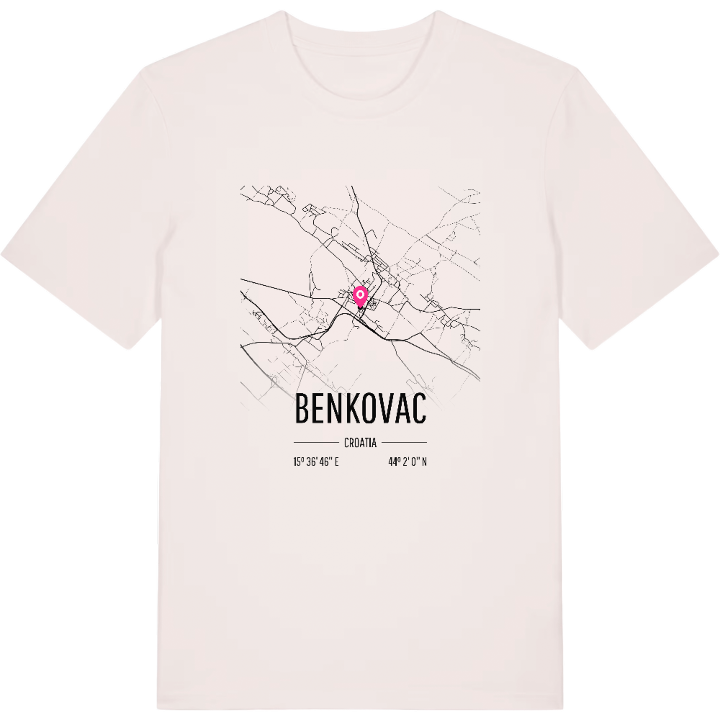 Benkovac kort T-shirt – t-shirt fra PinShirt