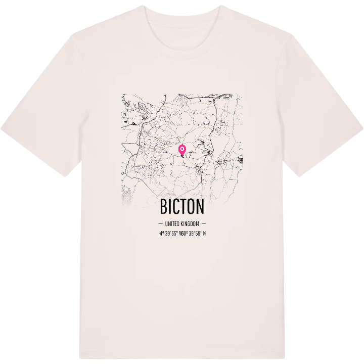 Bicton kort T-shirt – t-shirt fra PinShirt