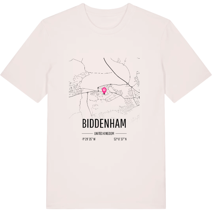 Biddenham kort T-shirt – t-shirt fra PinShirt