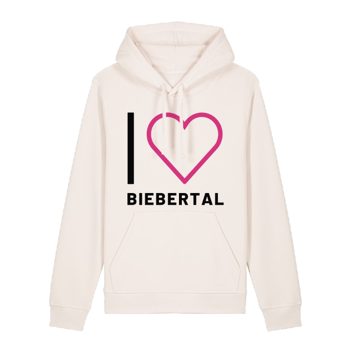 Jeg elsker Biebertal hættetrøje stort tryk – hættetrøje fra PinShirt