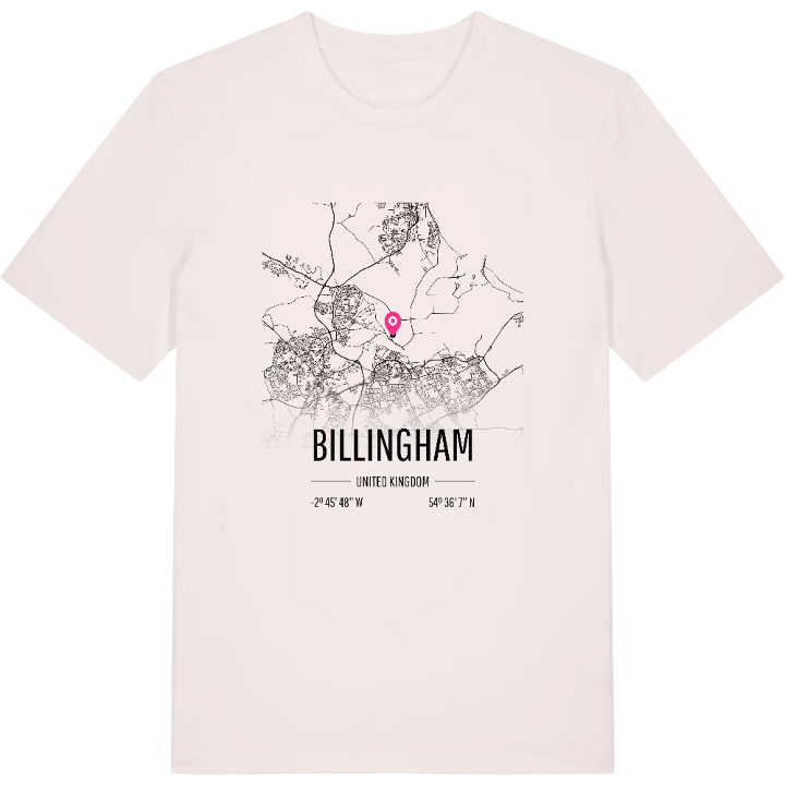 Billingham kort T-shirt – t-shirt fra PinShirt