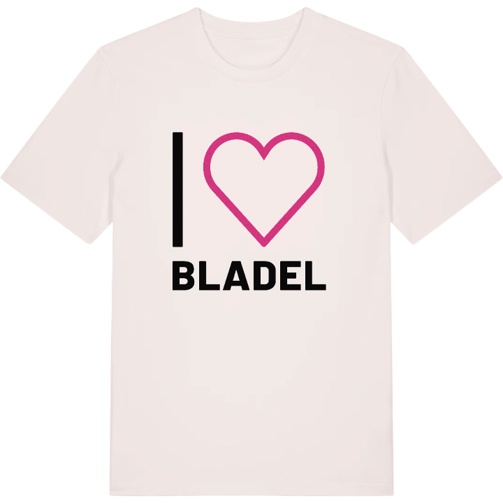 Jeg elsker Bladel T-shirt stort tryk – t-shirt fra PinShirt