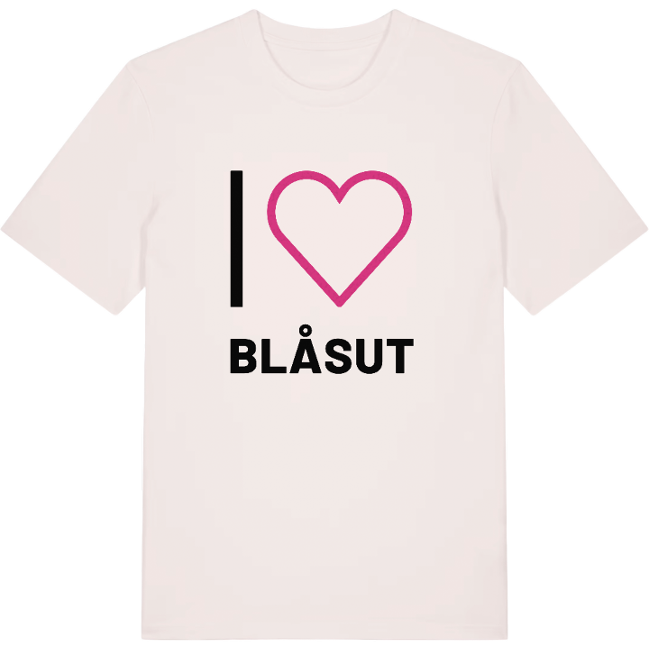 Jeg elsker Blåsut T-shirt stort tryk – t-shirt fra PinShirt