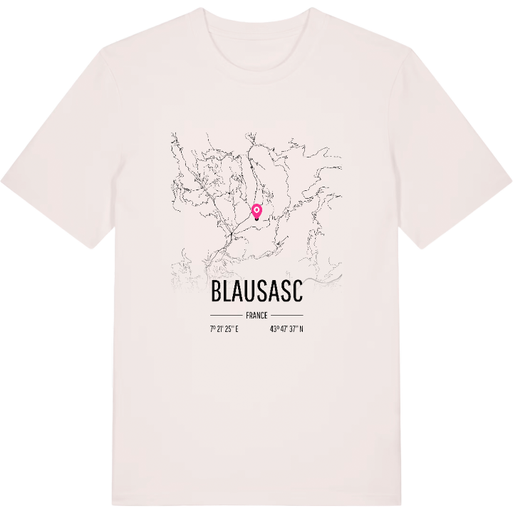 Blausasc kort T-shirt – t-shirt fra PinShirt