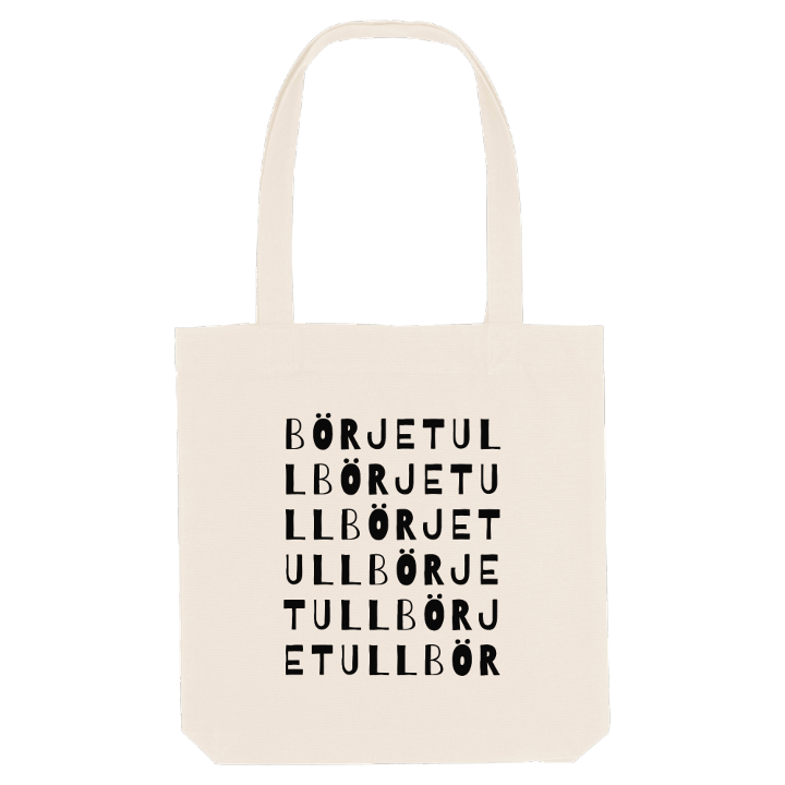 Börjetull ordleg mulepose – mulepose fra PinShirt