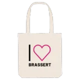 Jeg elsker Brassert mulepose stort tryk