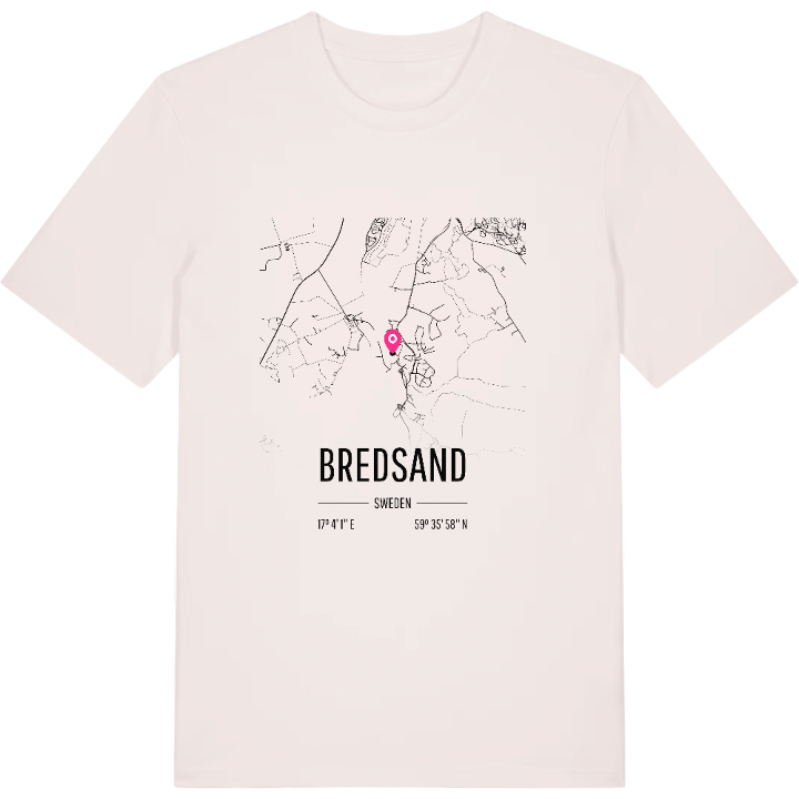 Bredsand kort T-shirt – t-shirt fra PinShirt