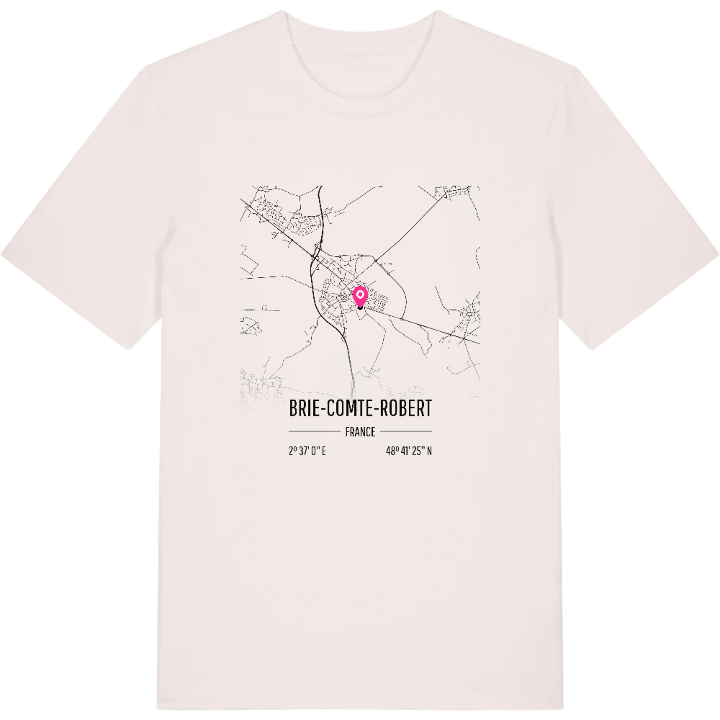 Brie-Comte-Robert kort T-shirt – t-shirt fra PinShirt