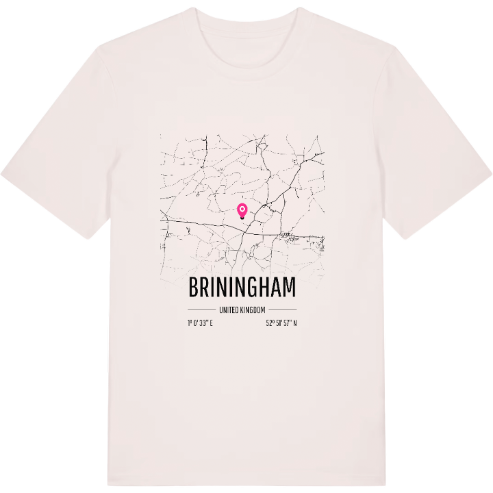 Briningham kort T-shirt – t-shirt fra PinShirt