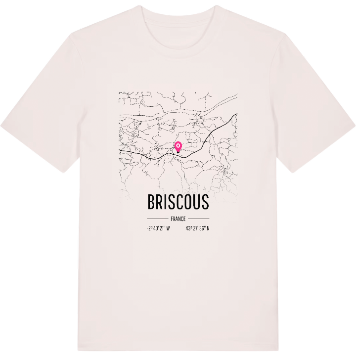 Briscous kort T-shirt – t-shirt fra PinShirt
