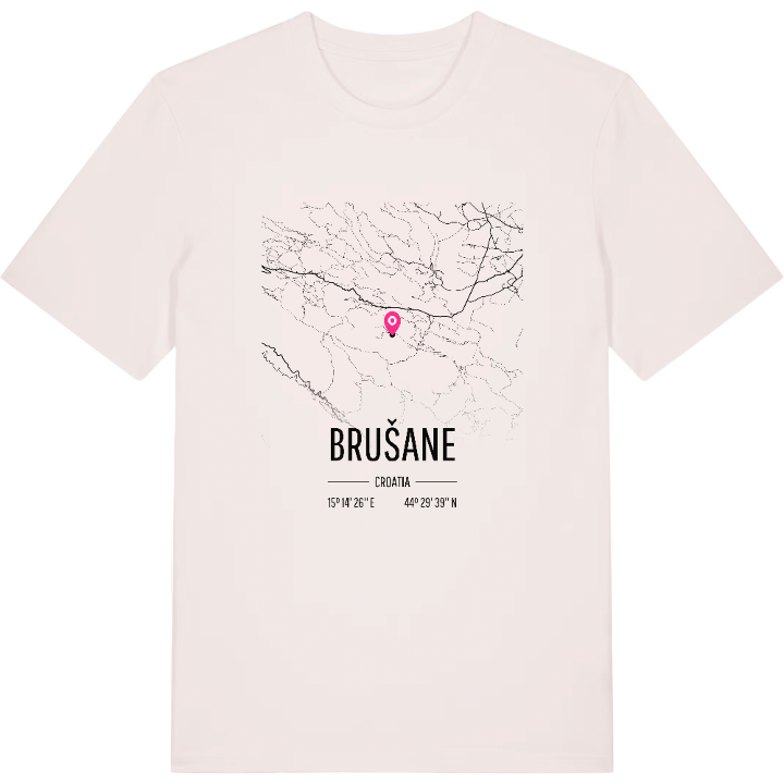 Brušane kort T-shirt – t-shirt fra PinShirt