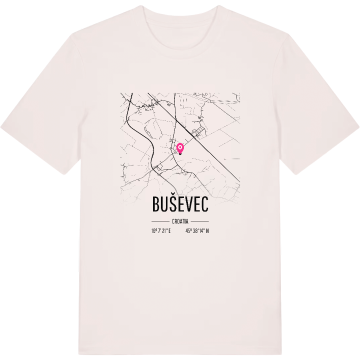 Buševec kort T-shirt – t-shirt fra PinShirt