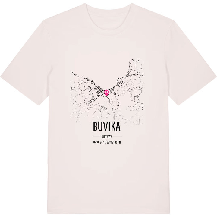 Buvika kort T-shirt – t-shirt fra PinShirt