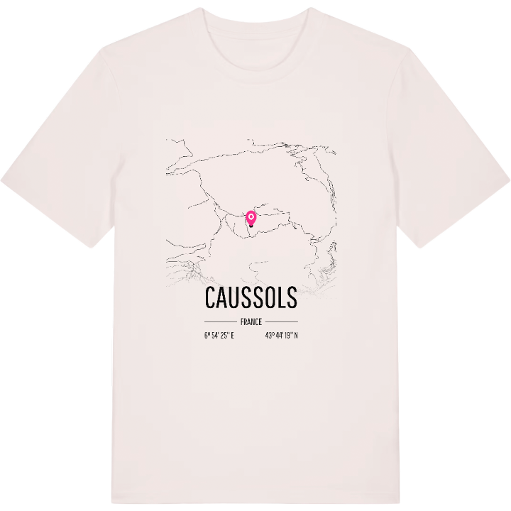 Caussols kort T-shirt – t-shirt fra PinShirt