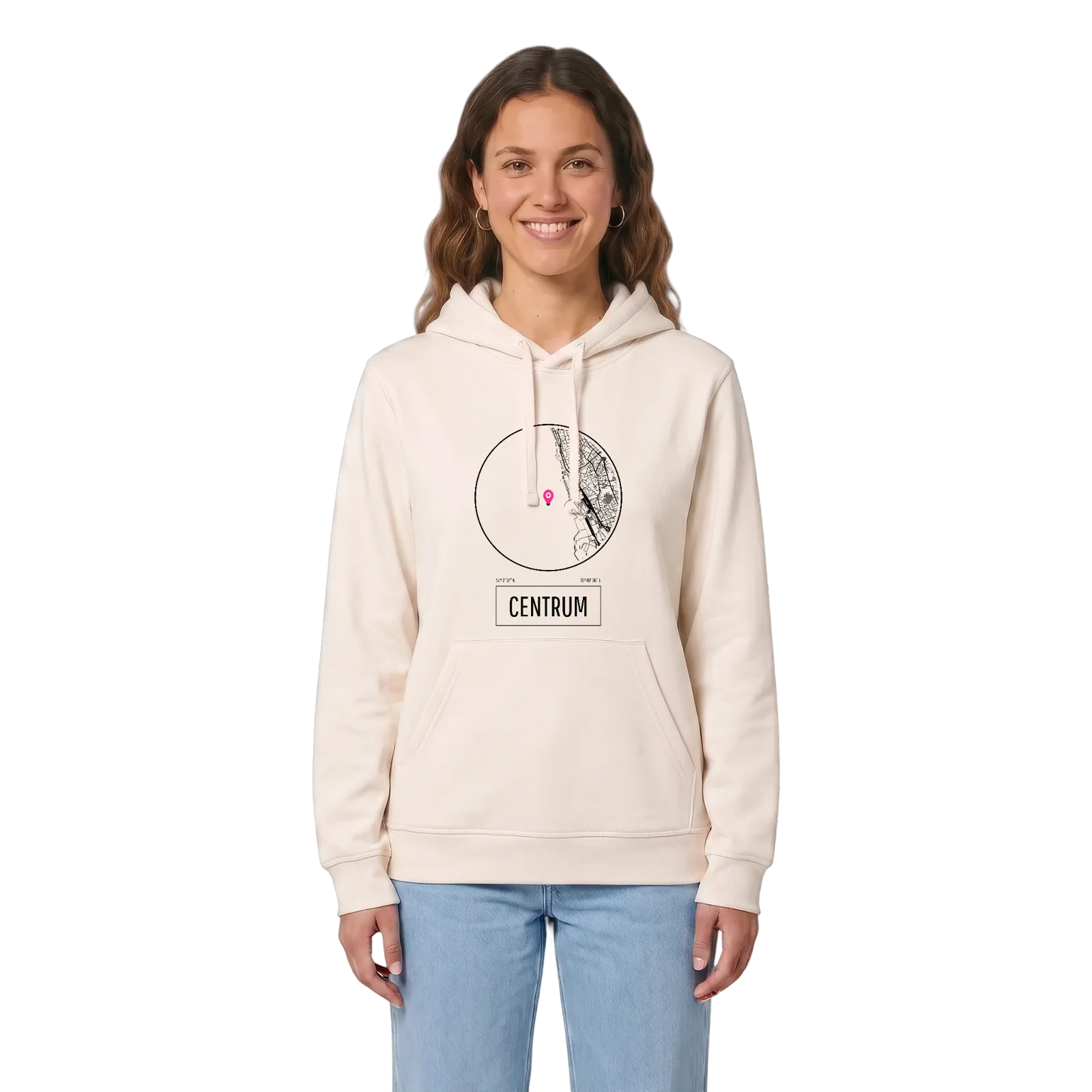Centrum hættetrøje – Vintage White, i miljø