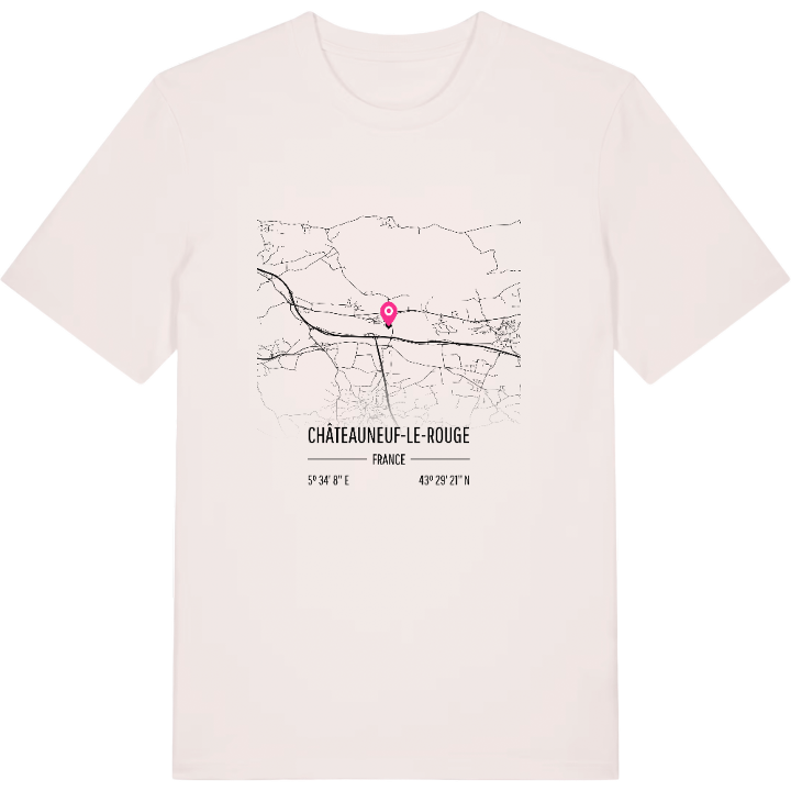 Châteauneuf-le-Rouge kort t-shirt – t-shirt fra PinShirt