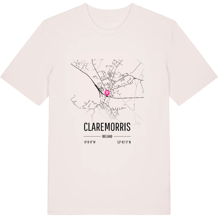 Claremorris kort T-shirt – t-shirt fra PinShirt