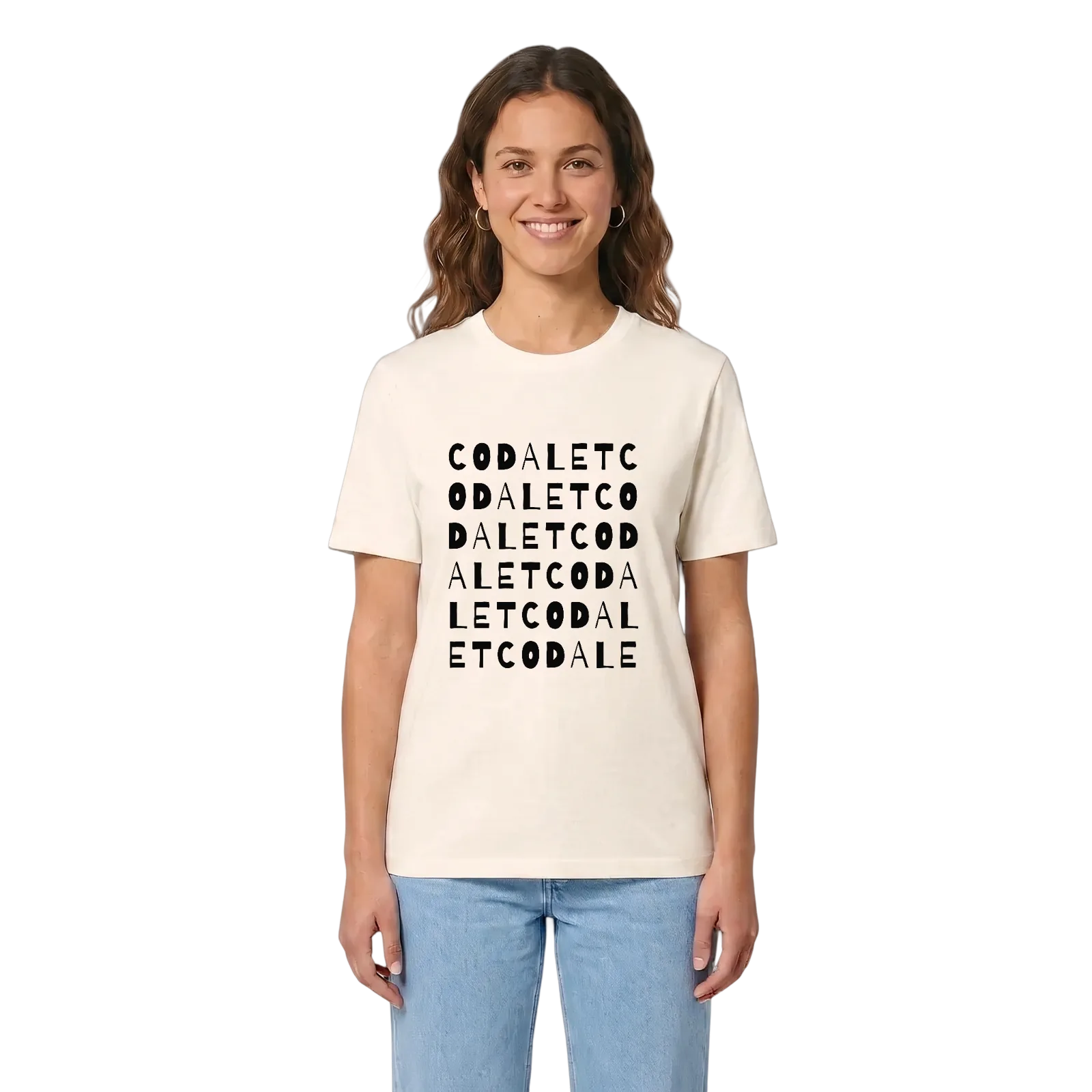 Codalet ordleg T-shirt – Vintage White, i miljø
