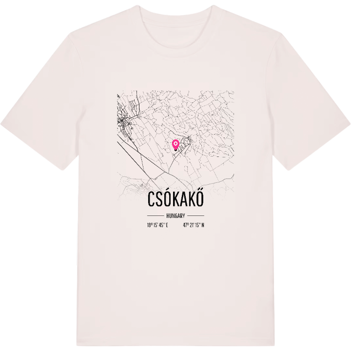 Csókakő kort T-shirt – t-shirt fra PinShirt