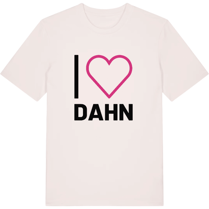 Jeg elsker Dahn T-shirt stort tryk – t-shirt fra PinShirt
