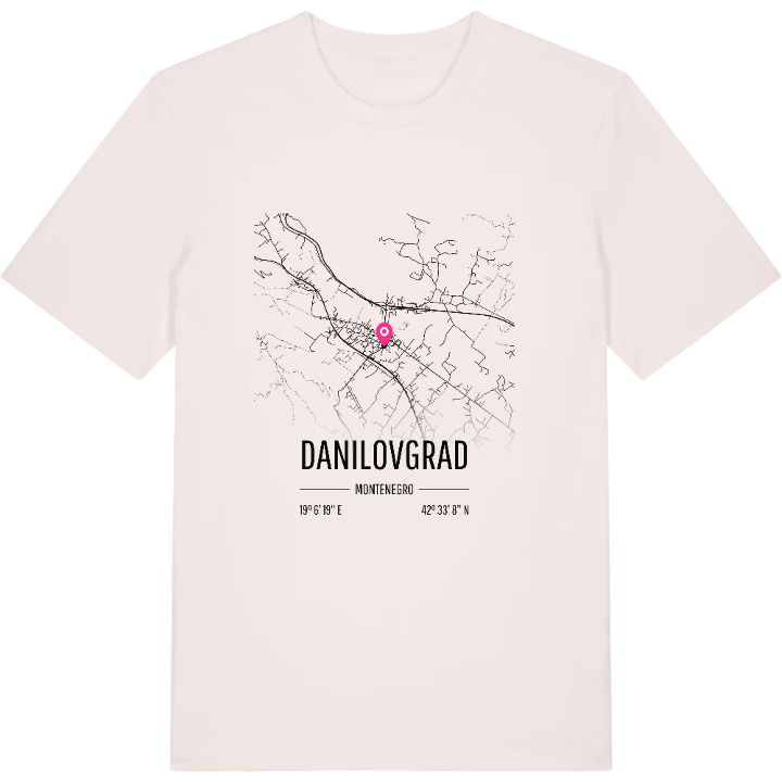 Danilovgrad kort T-shirt – t-shirt fra PinShirt