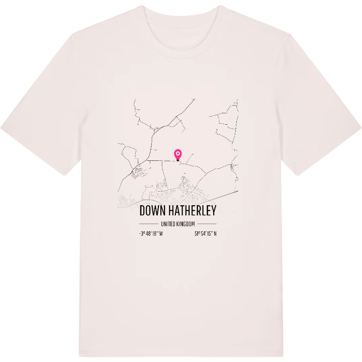Down Hatherley kort T-shirt – t-shirt fra PinShirt