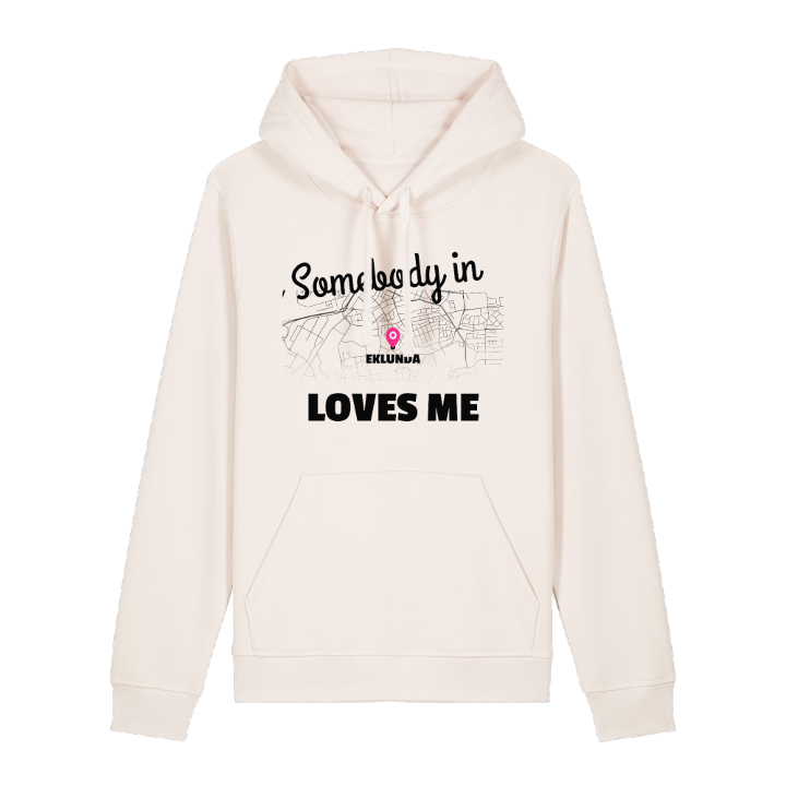 Nogen i Eklunda elsker mig hættetrøje – hættetrøje fra PinShirt