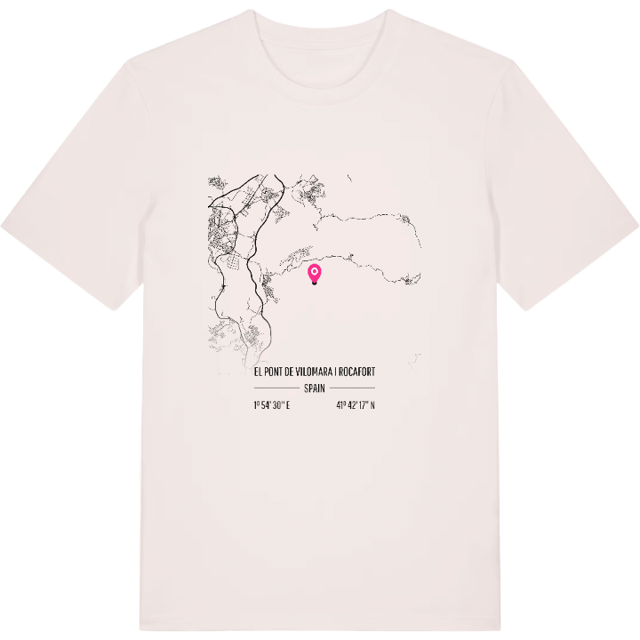 el Pont de Vilomara i Rocafort kort t-shirt – t-shirt fra PinShirt