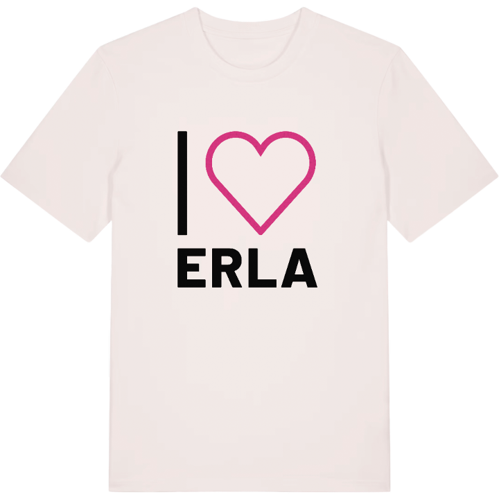 Jeg elsker Erla T-shirt stort tryk – t-shirt fra PinShirt