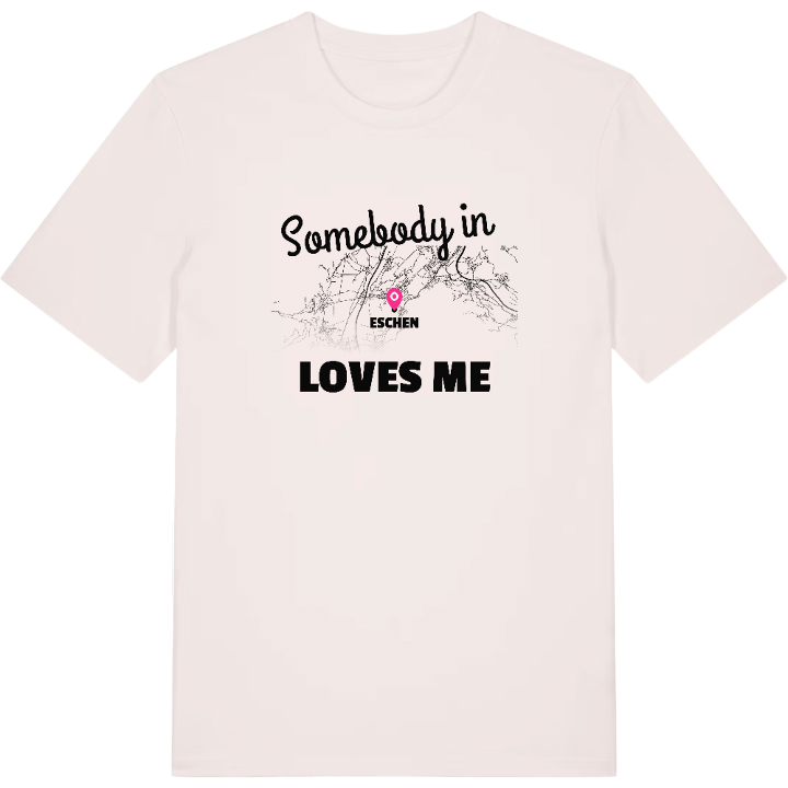 Nogen i Eschen elsker mig T-shirt – t-shirt fra PinShirt