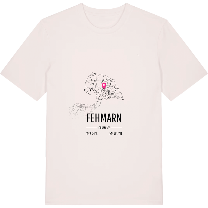Fehmarn kort T-shirt – t-shirt fra PinShirt