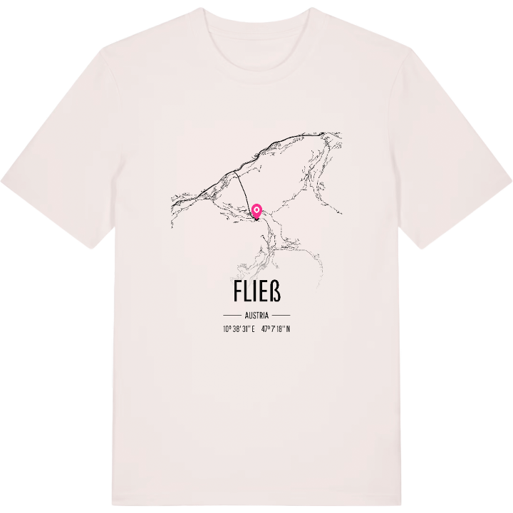 Fließ kort T-shirt – t-shirt fra PinShirt