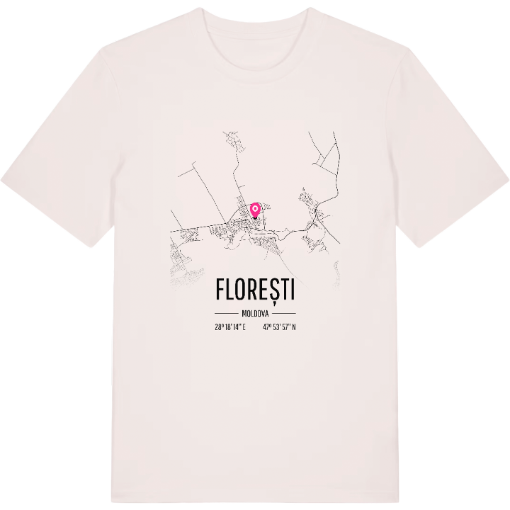 Florești kort T-shirt – t-shirt fra PinShirt