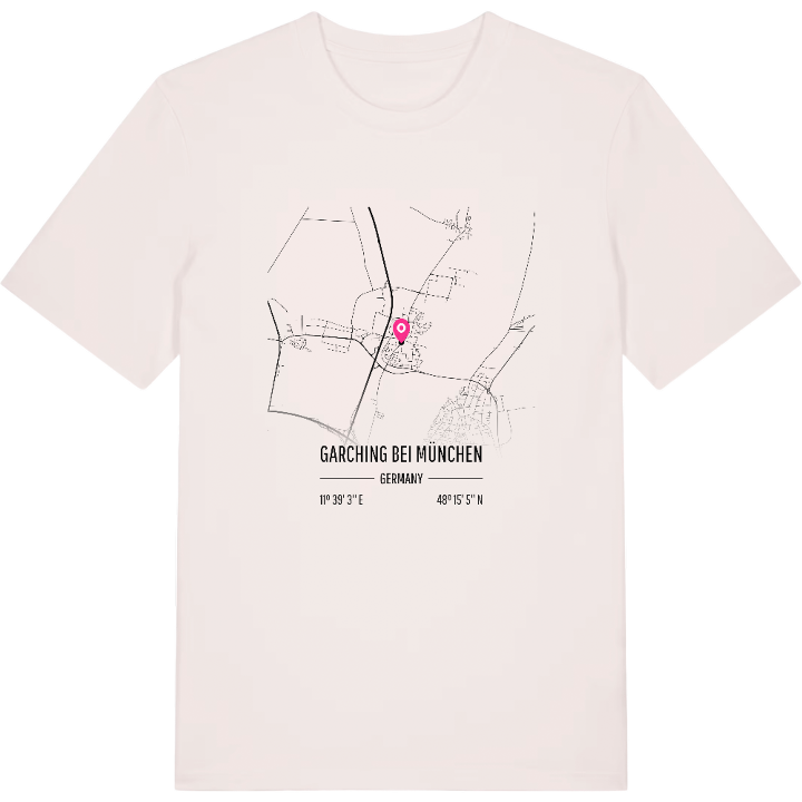 Garching bei München kort T-shirt – t-shirt fra PinShirt