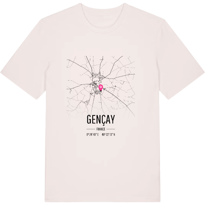 Gençay kort T-shirt – t-shirt fra PinShirt