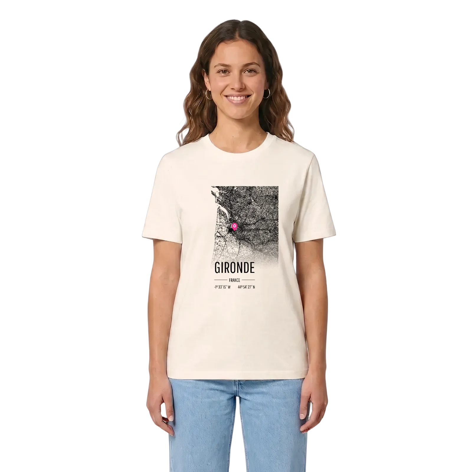Gironde kort T-shirt – Vintage White, i miljø