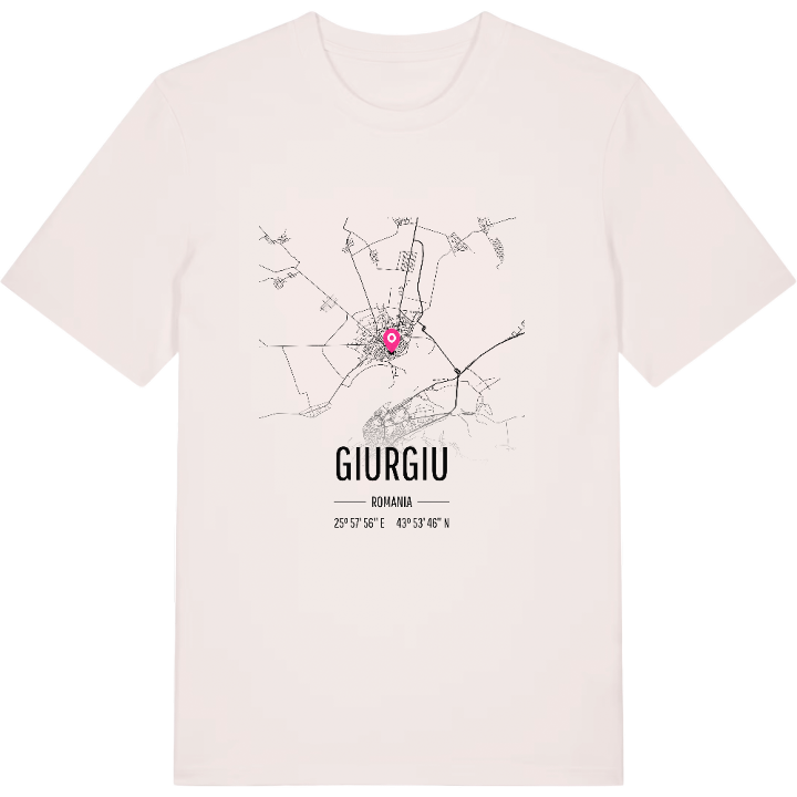 Giurgiu kort T-shirt – t-shirt fra PinShirt