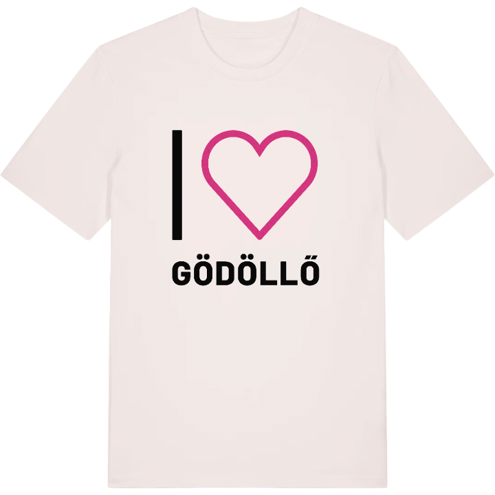 Jeg elsker Gödöllő T-shirt stort tryk – t-shirt fra PinShirt