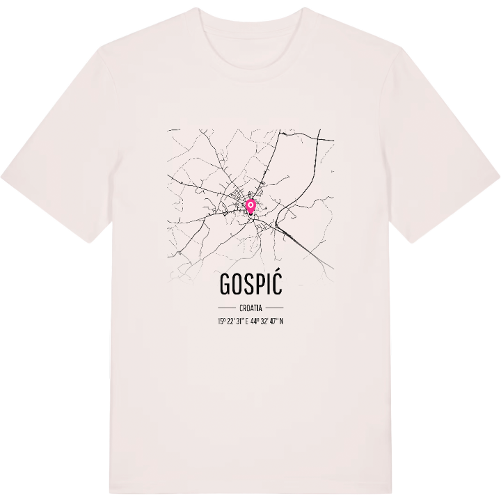 Gospić kort T-shirt – t-shirt fra PinShirt