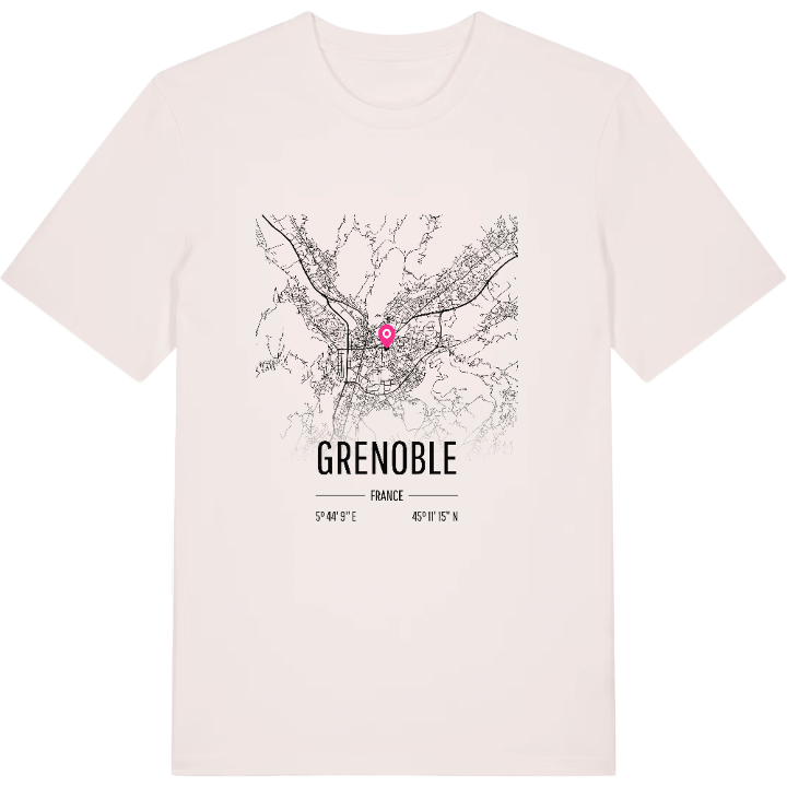 Grenoble kort T-shirt – t-shirt fra PinShirt